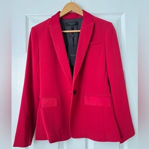 rag & bone Rylie Fuchsia Satin Trim Blazer NWT Size 0